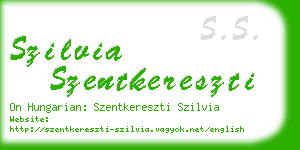 szilvia szentkereszti business card